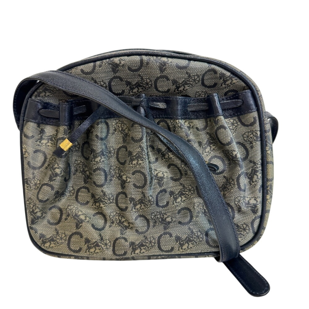 CELINE C carriage pattern pochette Sulky shoulder bag navy